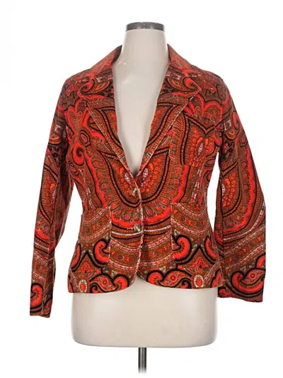 Pre-owned Isaac Mizrahi For Target Blazer Jacket In Red