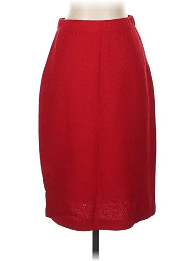 Pre-owned St John Formal Skirt In Red