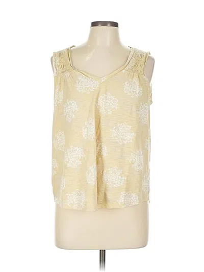 Pre-owned Lucky Brand Sleeveless Blouse In Yellow