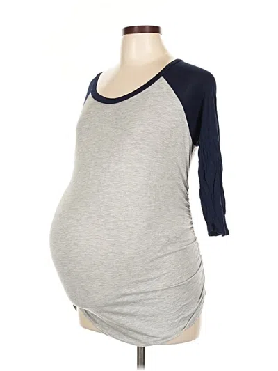 Pre-owned La Clef 3/4 Sleeve T-shirt In Gray