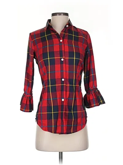 Pre-owned Gretchen Scott Designs 3/4 Sleeve Blouse In Red