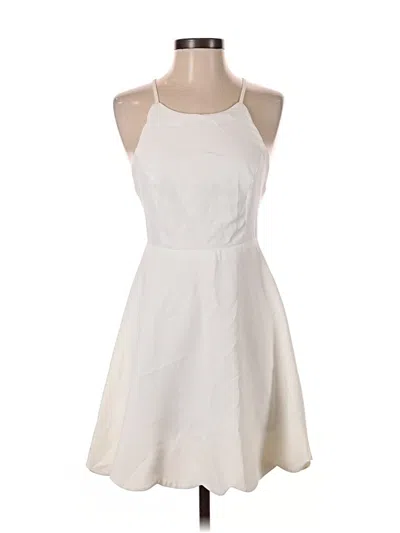 Pre-owned Lulus Casual Dress In White