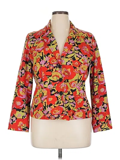 Pre-owned Isaac Mizrahi For Target Blazer Jacket In Orange