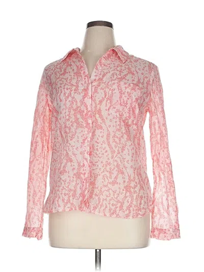 Pre-owned Diane Von Furstenberg Long Sleeve Blouse In Pink