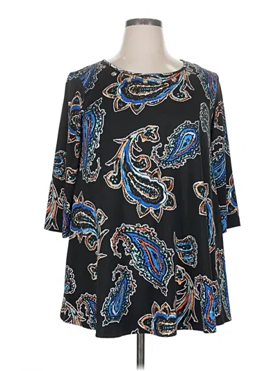 Pre-owned New Directions 3/4 Sleeve Blouse In Black