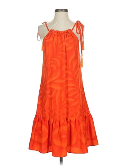 Pre-owned Taylor Cocktail Dress In Orange