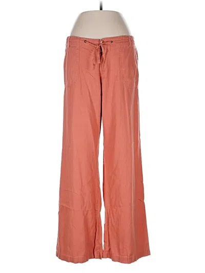 Pre-owned Just Living Linen Pants In Orange
