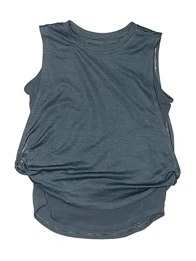 Pre-owned Athleta Girl Kids' Sleeveless T-shirt In Blue