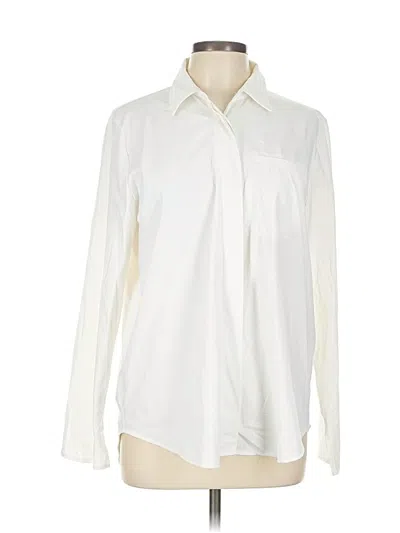 Pre-owned Bagatelle Long Sleeve Blouse In White