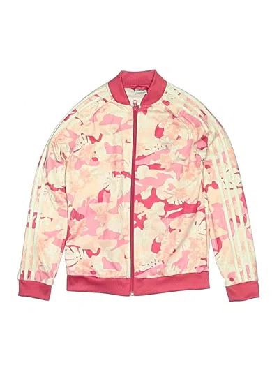 Pre-owned Adidas Originals Kids' Zip Up Hoodie In Pink