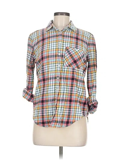 Pre-owned Aéropostale Long Sleeve Button Down Shirt In Yellow