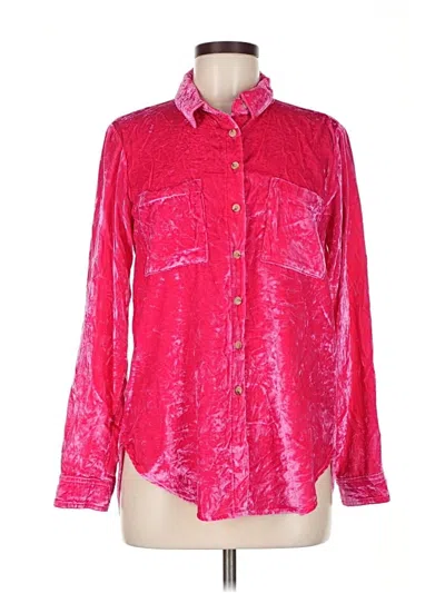 Pre-owned Pilcro Long Sleeve Blouse In Red
