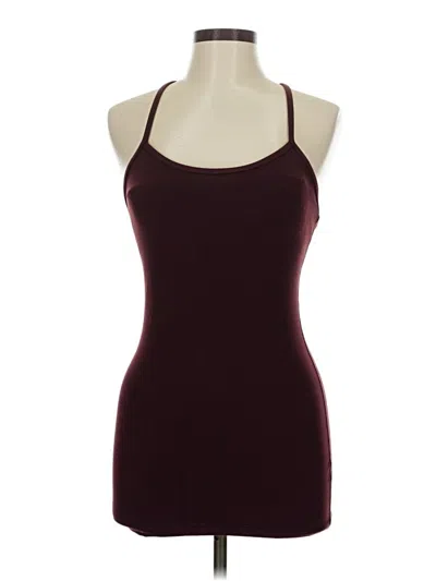 Pre-owned Lululemon Athletica Tank Top Burgundy Halter Neckline Tops