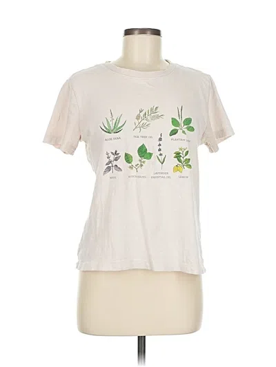 Pre-owned Forever 21 Short Sleeve T-shirt In White