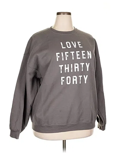 Pre-owned Gildan Sweatshirt In Gray