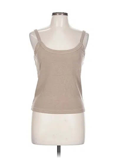 Pre-owned Marine Layer Tank Top Tan Strapless Neckline Tops In Brown