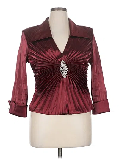 Pre-owned J.r. Nites By Caliendo Blazer Jacket In Burgundy