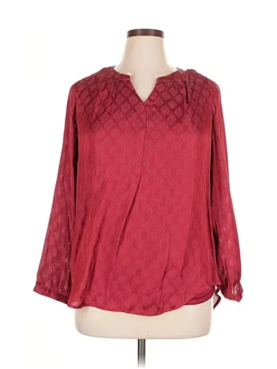 Cj Banks 3/4 Sleeve Blouse In Red