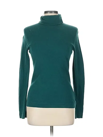 Pre-owned Three Dots Long Sleeve Turtleneck In Blue