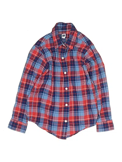 Pre-owned Janie And Jack Kids' Long Sleeve Button Down Shirt In Blue