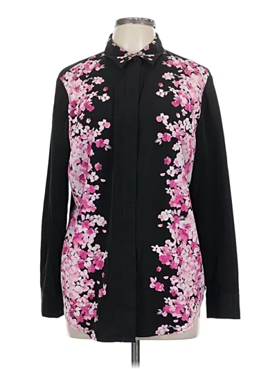 Pre-owned Charter Club Long Sleeve Blouse In Black