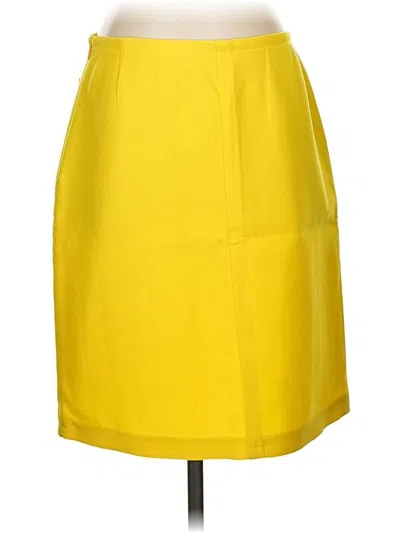 Pre-owned Jil Sander Wool Skirt In Yellow