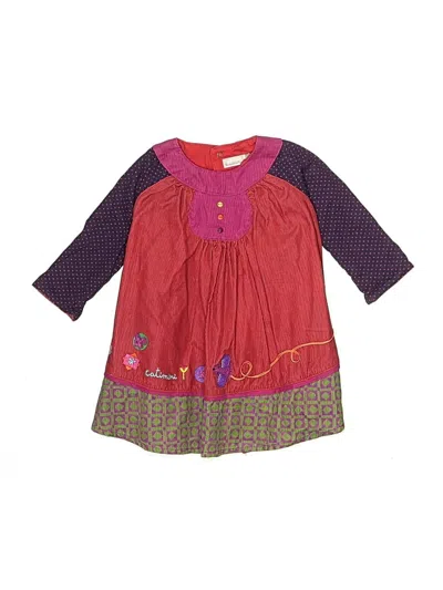 Pre-owned Catimini Kids' Dress In Burgundy