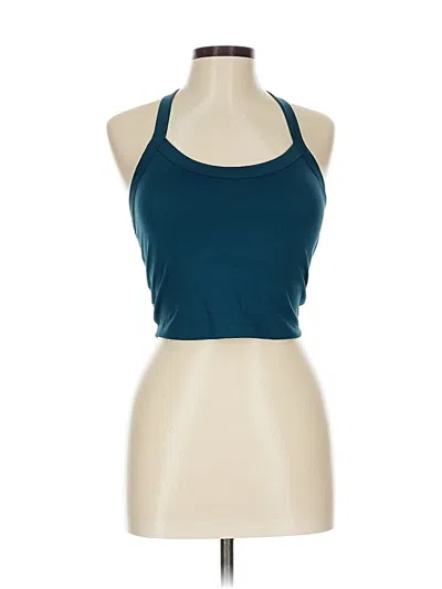 Pre-owned Born Primitive Tank Top Teal Halter Neckline Tops In Blue