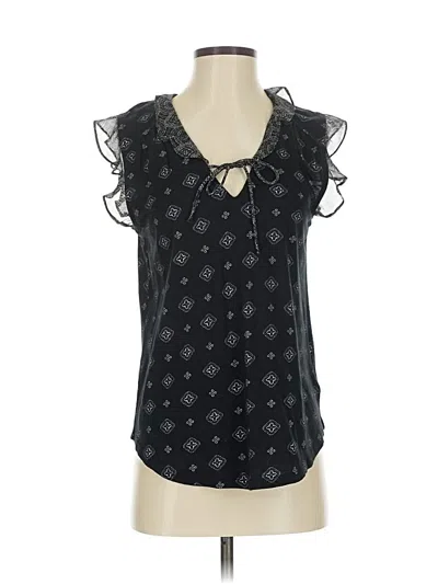 Pre-owned Lucky Brand Sleeveless Blouse In Black