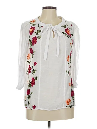 Pre-owned Nycc 3/4 Sleeve Blouse In White