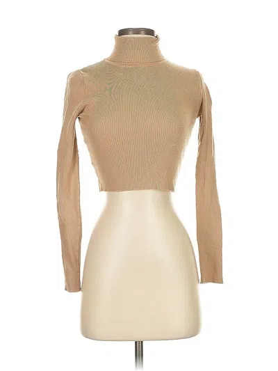 Pre-owned Forever 21 Turtleneck Sweater In Brown