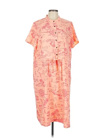 Pre-owned Lands' End Casual Dress In Pink