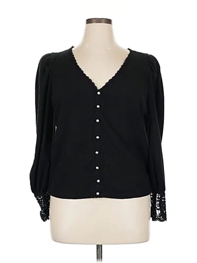 Pre-owned Maurices Cardigan Sweater In Black