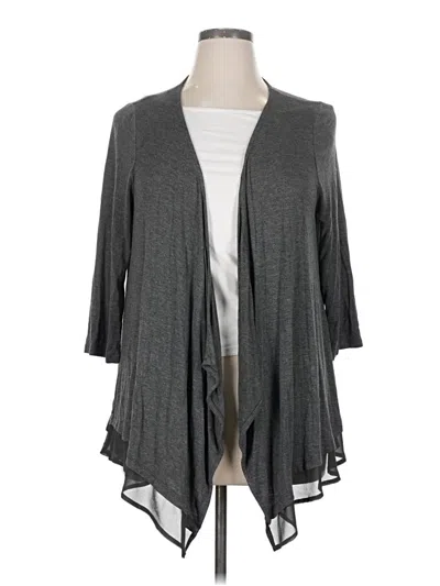 Pre-owned Lane Bryant Outlet Kimono In Gray