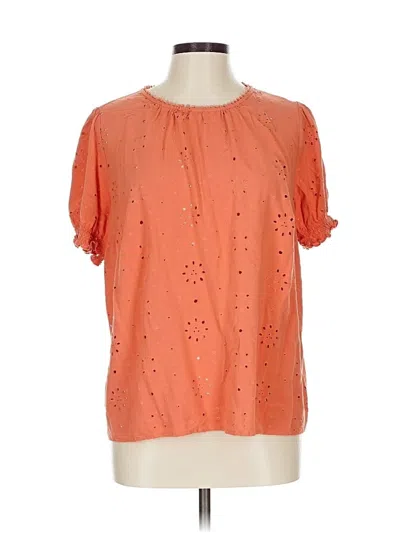 Pre-owned Torrid Short Sleeve Blouse In Orange