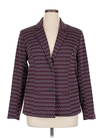 Pre-owned Betsy & Adam Blazer Jacket In Purple