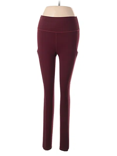 Pre-owned Fabletics Active Pants In Burgundy