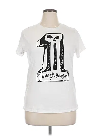 Pre-owned Harley Davidson Short Sleeve T-shirt In White