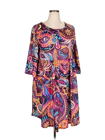 Pre-owned Unbranded Casual Dress In Purple