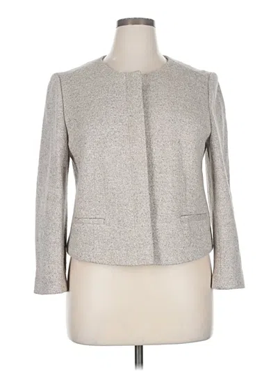 Pre-owned Ann Taylor Blazer Jacket In Gray