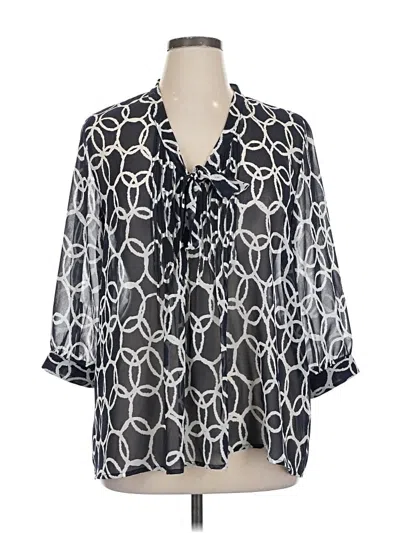 Pre-owned Banana Republic Factory Store 3/4 Sleeve Blouse In Gray