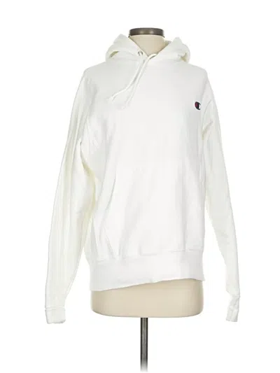 Pre-owned Champion Pullover Hoodie In White