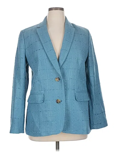 Pre-owned Ann Taylor Blazer Jacket In Blue