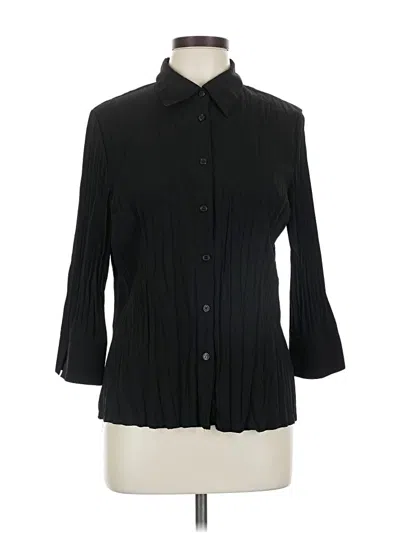 Pre-owned Fred David 3/4 Sleeve Blouse In Black