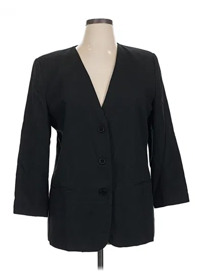 Pre-owned Alfred Dunner Blazer Jacket In Black