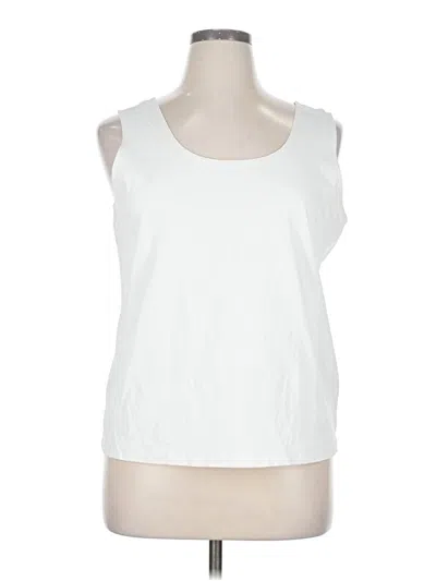 Pre-owned Chico's Sleeveless T-shirt In White