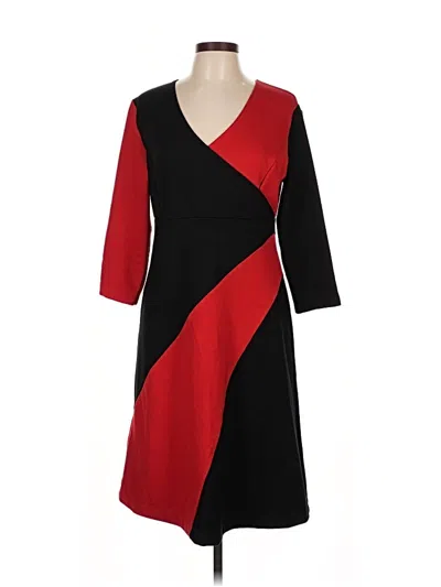 Pre-owned Adrienne Vittadini Casual Dress In Red