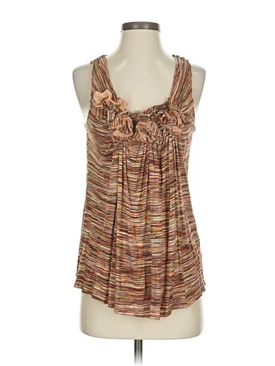 Pre-owned Deletta Sleeveless Blouse In Brown