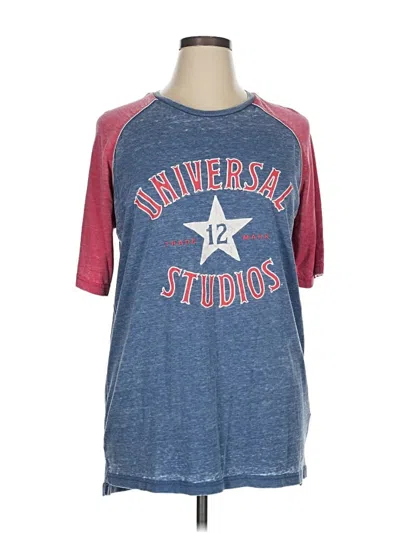 Pre-owned Universal Studios 3/4 Sleeve T-shirt In Blue