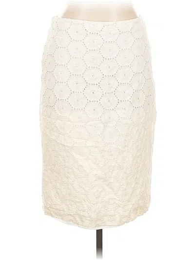 Pre-owned Ann Taylor Casual Skirt In White